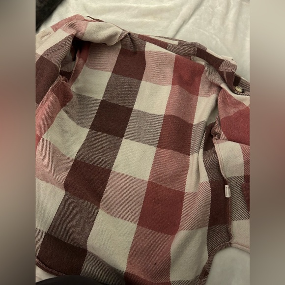 New flannel pink button down jacket or top - Picture 2 of 2